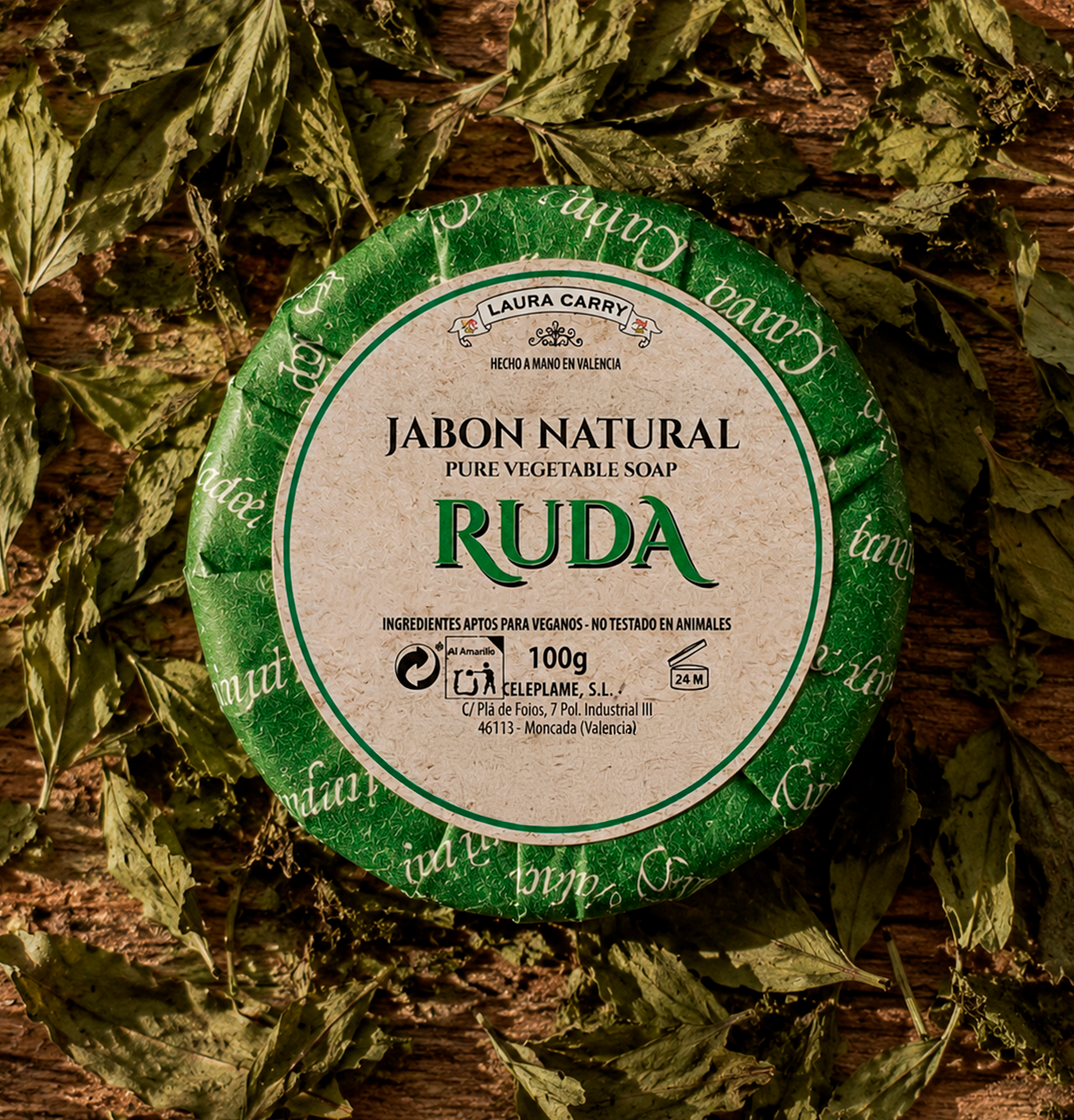 Jabón redondo Ruda